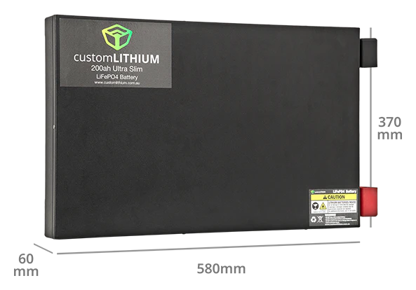 Custom Lithium 200ah Ultra Slim Lithium Battery