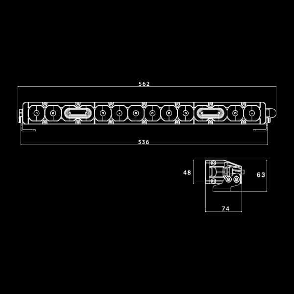 Nitro Maxx 80W 21″ Single Row Light Bar